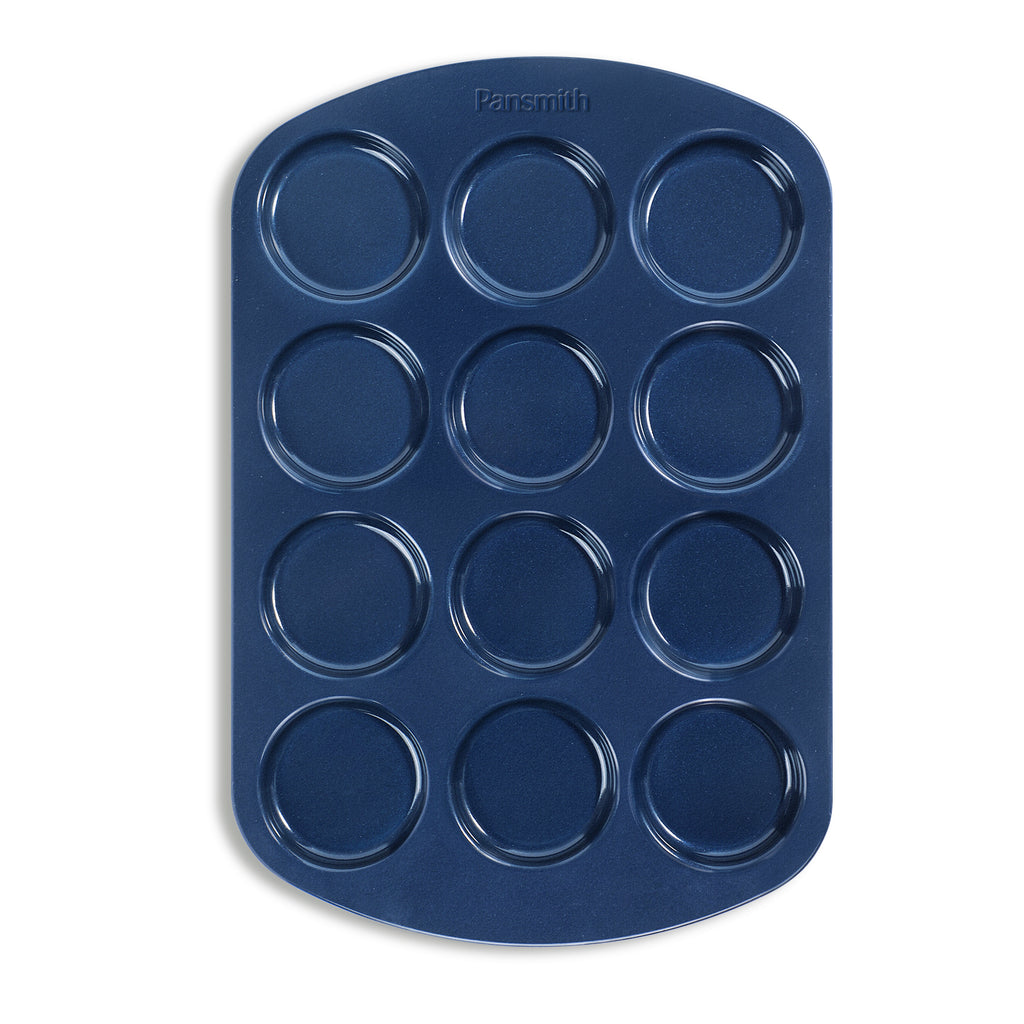 Pansmith Non-Stick Muffin Top Pan for Baking Egg Bites, Whoopie Pies, Cookies, Yorkshire Pudding, Heavy Gauge Carbon Steel Set of 2