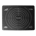 Pansmith 19.6 X 15.7 Inch Silicone Pastry Mat Baking Mat Rolling Dough with Measurements - Black