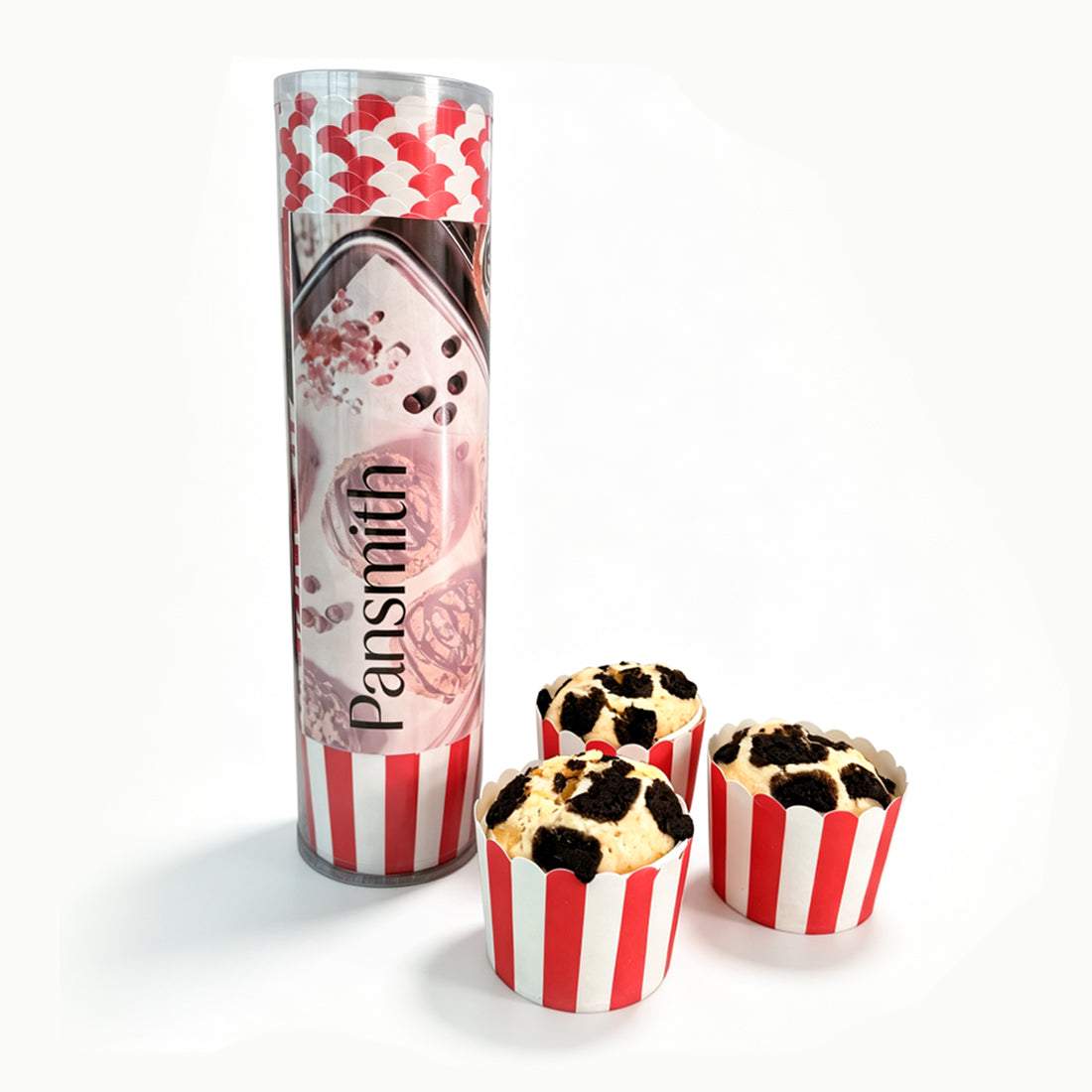 Pansmith 50pcs Full Size 6oz Paper Baking Cups Red Cupcake Liners Paper Snack Cups for Popcorn Cupcake Muffin Case Cupcake Bath Bomb, for Movie Party Decorations Set of 50 (Red Stripe)