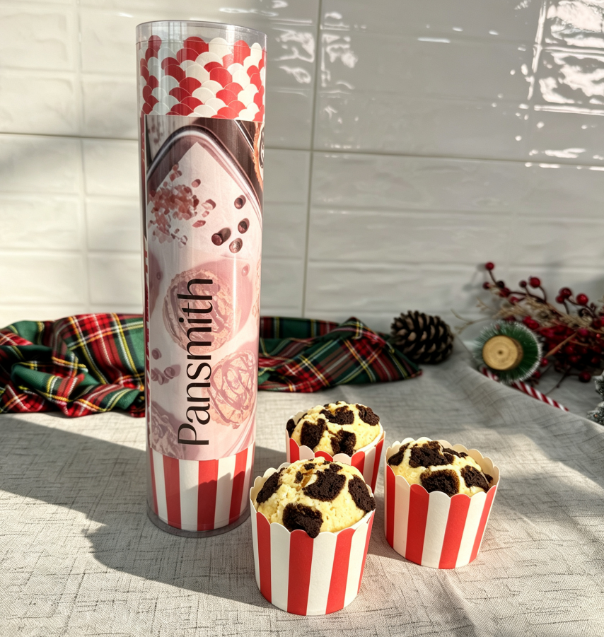 Pansmith 50pcs Full Size 6oz Paper Baking Cups Red Cupcake Liners Paper Snack Cups for Popcorn Cupcake Muffin Case Cupcake Bath Bomb, for Movie Party Decorations Set of 50 (Red Stripe)